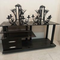 یک جفت لوستر  فرفورژه مشکی رنگ‌|لوستر و چراغ آویز|تهران, سیدخندان|دیوار