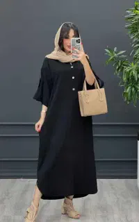 مانتو مشکی فری سایز