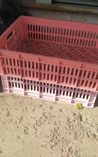 سبدرنگی پلاستیکی وباکس ابی رنگ  وپالت تخم مرغی