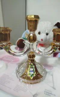 شمعدون طلا کوب