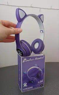 هدفون بنفش خرگوشی RGB