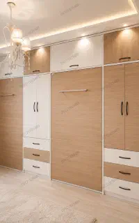 تخت تاشو کمجا و کمد دیواری یکپارچه اجرای سفارشی
