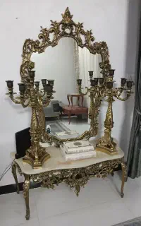 فروش خریدار آیینه شمعدان و لوستر برنجی