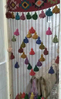 پرده ریسه دست باف
