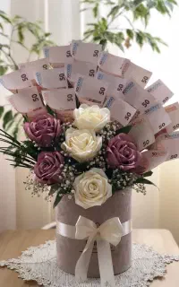 دسته گل و باکس گل راشل