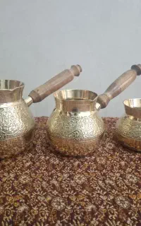 قهوه جوش برنجی مدل خمره‌ای