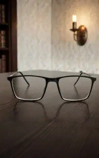 عینک طبی مردانه فریم مشکی، وضعیت سالم