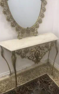 ایینه شمعدان برنز اصل