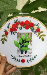 قاب و تابلو و گیوه گلدوزی شده