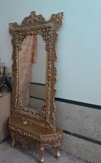 آیینه ساعت ایستاده سالم در حد نو