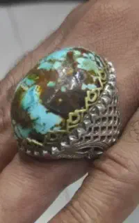 انگشتر نقره 925فیروزه نیشابور