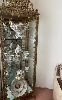 بوفه و آینه شمعدان برنز سالم