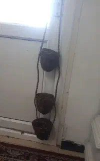 آویز گل طبیعی حصیری