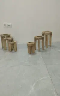 پایه گلدان چوبی