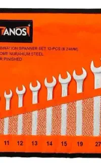 آچار یکسر تخت و یکسر رینگی تانوس ۸ و ۱۲ عددی