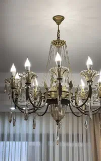 لوستر کلاسیک  فلزی رنگ برنجی