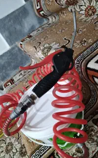 شلنگ باد فنری 5متری  با تفنگی باد