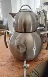 ۲عدد کتری و قوری استیل