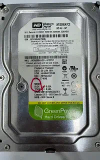 هارد WD Green 500GB HDD کاملاً سالم
