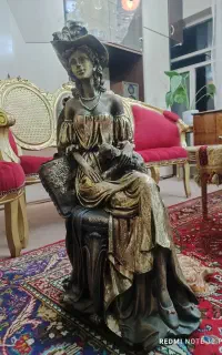 مجسمه میز تلفن رزین وتلفن قلع سرب