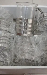 لیوان دسته استیل