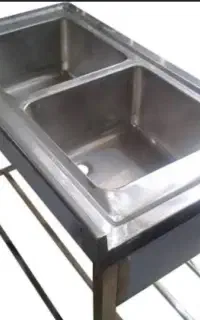سینک دو لگنه استیل رستورانی