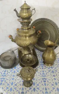 سماور ذغالی برنجی