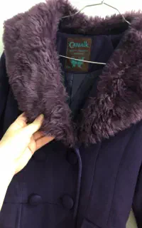 پالتو ارغوانی بادمجونی مارک مناسب ۳۸ تا ۴۲