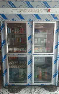 یخچال 4 درب تمام استیل مخصوص سوپر مارکت در حد نو