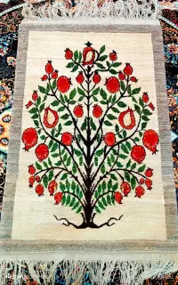 گبه  دستباف قشقایی درخت انار ( قیمت توافقی)