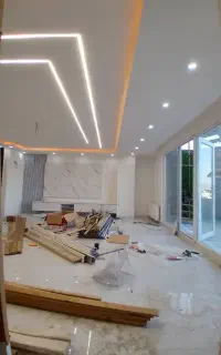 نقاشی کناف  فلت باکس نور مخفی  گچ سقف بدنه