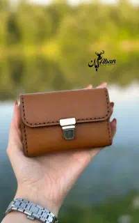 کیف کارت با چرم طبیعی دست دوز