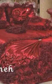 رو تختی ساتن زرشکی