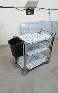 ترولی تمام استیل حمل غذا و لوازم صنعتی