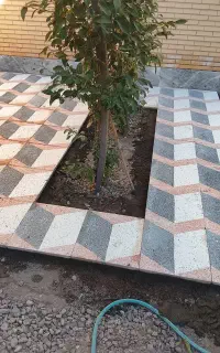 با سلام اوستا سرامیک کار دیوار چین سیمان سیا وسفید