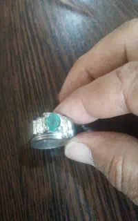 انگشتر نقره زمرد کلمبیا