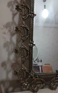 آینه کنسول برنزی با سنگ مرمر
