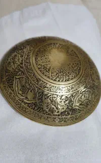 کاسه پرشالی کهنه  قلمکاری زندیه