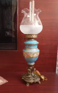 چراغ چینی وبرنز آنتیک