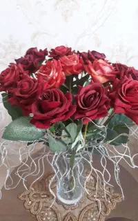 ۱۵شاخه گل رز لمسی