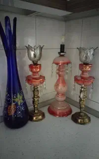 شمعدان دکوری قدیمی و گلدان