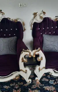 مبل سلطنتی هفت نفره بنفش