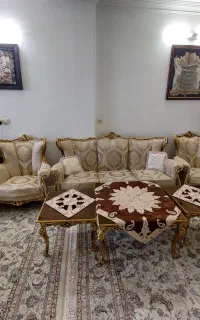 مبلمان استیل با پارچه شنل ترک