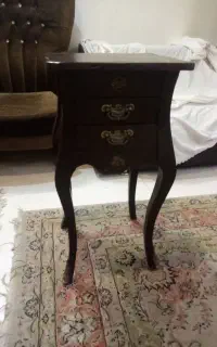 میز تلفن چوبی
