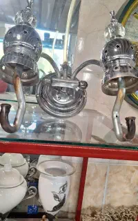 روشنایی دو شعله دیواری گاز استیل در حد نو