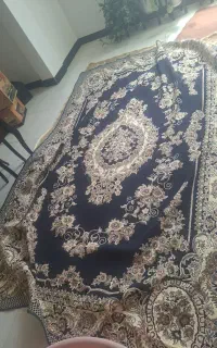 رو فرشی زر بافت رنگ سرمه ی ۶متری