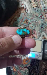 انگشترعتیقه نقره فیروزه نیشابور
