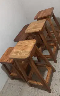 چهارپایه چوبی. میزو صندلی