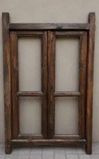 پنجره چوبی قدیمی واصیل 120در90