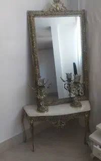 آینه شمعدان برنز و.
